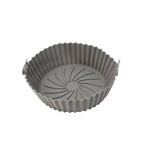 Forro Para Air Fryer De Silicone Forma Reutilizavel Antiaderente Cinza