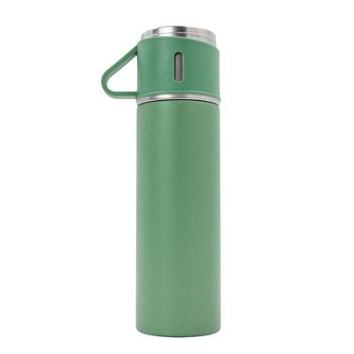 Garrafa Termica Com Copo Parede Dupla Inox Squeeze 500ml Verde