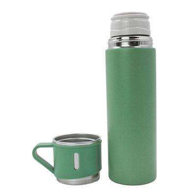 Garrafa Termica Com Copo Parede Dupla Inox Squeeze 500ml Verde