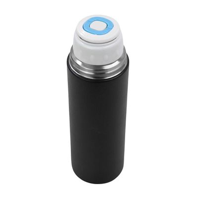 Garrafa Termica Parede Dupla 3 Copo Aço Inox Squeeze 500ml Preto