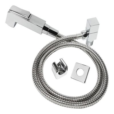 Ducha Higiênica Square Luxo Quadrada Cromada 1-4 De Volta De Plastico Cromado