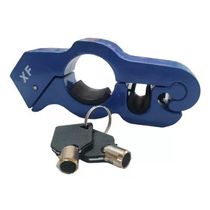 Trava Antifurto Trava Manete Freio Acelerador Moto Reforçado Trava De Moto Azul