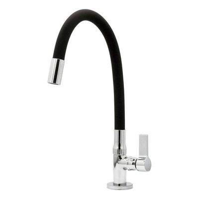 Torneira Cozinha Mesa-bancada-cuba Gourmet Silicone Black Acabamento Brilhante Cor Preto