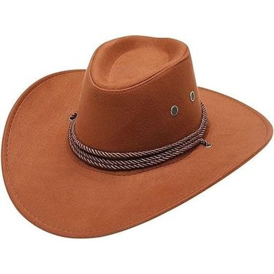 Chapéu Country Cowboy Australiano Camurça Qualidade Premium Cor:whisky