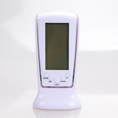 Relógio Digital de Mesa Square Clock DS-510 – Despertador, Calendário e Termômetro com Luz LED