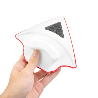 Limpador De Vidros Magnetico para Janelas Vidraças Facil O Uso - Cor:Vermelho
