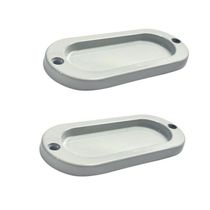 Par De Puxador Concha Sobrepor Pequeno Branco