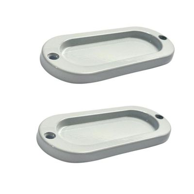 Par De Puxador Concha Sobrepor Pequeno Branco