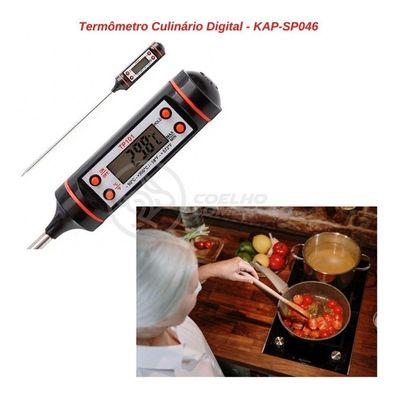 Termômetro Culinário Cozinha Digital Mede -50ºc A +300ºc
