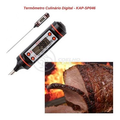 Termômetro Culinário Cozinha Digital Mede -50ºc A +300ºc