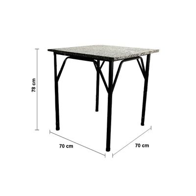 Mesa de Jantar Quadrada Famais Cairo com 4 Cadeiras  Preta