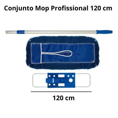 Conjunto Mop Pó Profi 120cm Eletrostático Com Cabo Esfregão