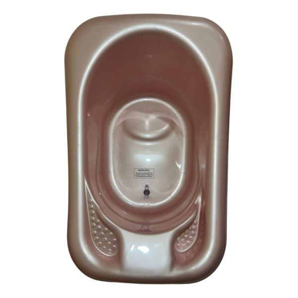 Banheira Bebê 32 Lts Valvula Água Perolado Plastibrasil Cor Rosa Lisa