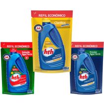 Kit Produtos Piscina Clarificante Algicida Manutenção Choque