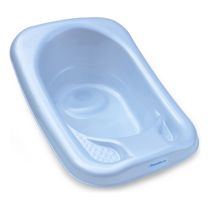 Banheira Bebê 32 Lts Valvula Água Perolado Plastibrasil Cor Azul Lisa