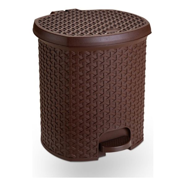 Lixeira Cesto 15 Litros Rattan C/ Pedal Diversas Cores