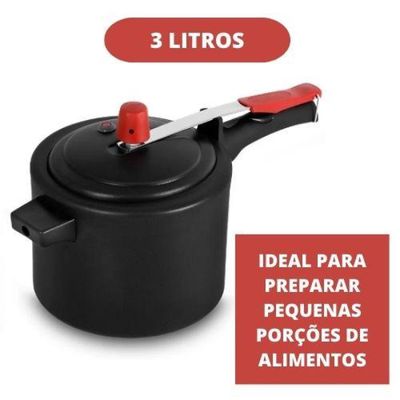 Panela Pressao 3 Lts Antiaderente Aluminio Eirilar Eiriflon
