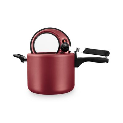 Panela De Pressão Antiaderente Cor Vermelho 4,5l C/visor Mta Cor Cereja