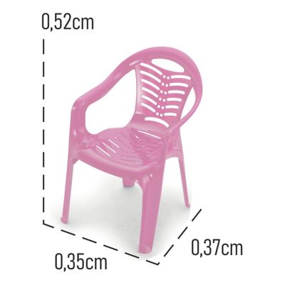 Mesa Infantil Rosa + 01 Cadeira Infantil Plasnorthon Kit