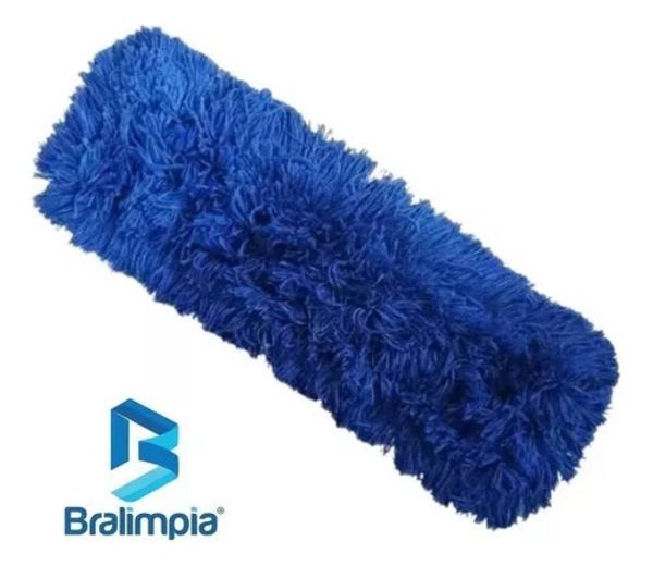 Refil Mop Po 40 X 15cm Profissional Bralimpia Rp400 Azul