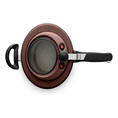 Panela De Pressão 4,5 Litros Visor Grande Chocolate Mta