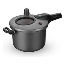 Panela De Pressão Fec Externo 4,5 L Visor Grande Grafite Mta