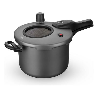 Panela De Pressão Fec Externo 4,5 L Visor Grande Grafite Mta