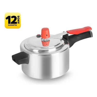Panela De Pressao 2 Litros Aluminio Polida Eirilar