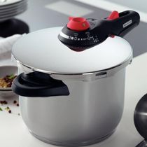 Panela Pressão Tramontina Solar  6L Inox Fundo Triplo 22cm 5 Dispositivos Segurança