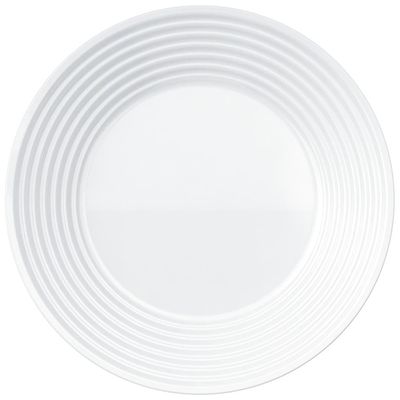 Conjunto de Pratos Fundos Duralex Saturno em Vidro 23,5 cm Branco – 24 Peças