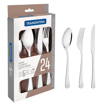 Faqueiro Tramontina em Aço Inox Havana 66945014 – 24 Peças
