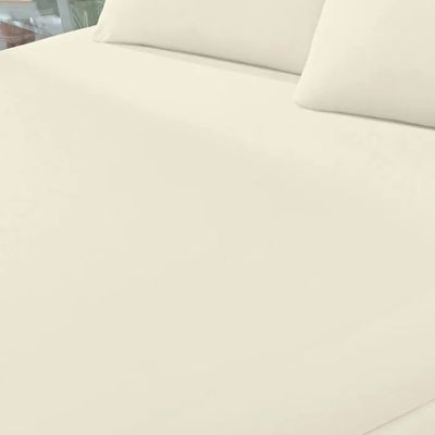 Lençol Buettner Queen Malha 100% Algodão Basic Liso com Elástico Pérola