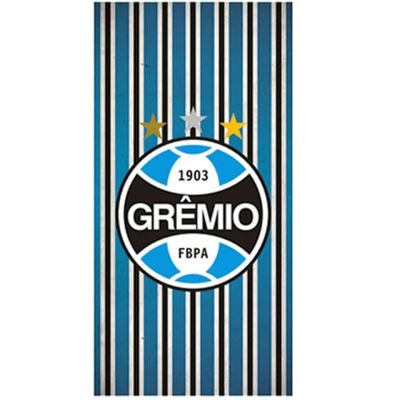 Toalha de Praia Bene Casa Microfibra 100% Poliéster Estampada Grêmio 02 70cm x 140m Azul