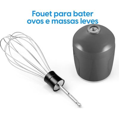Mixer de Alimentos Cinza Lunar Inox 600W 3 em 1 Copo 700ml Elgin 110V