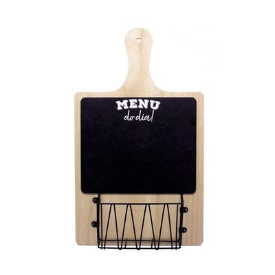 Porta Objeto De Madeira Tábua Menu Do Dia 40x24x8 Cm