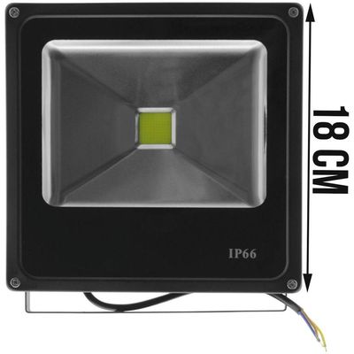Kit 6 Refletor De Led Externo Jardim Fachada Muro 20w Bivolt
