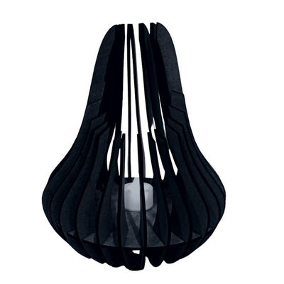 Castiçal Talismã Com Vela Eletrônica - Preto