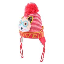 Touca Gorro Infantil Vermelha Gatinho Tamanho único