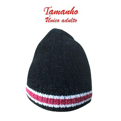 Touca Gorro Adulto Forrada Preta Tamanho único