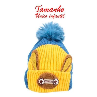 Touca Gorro Infantil Azul Coelhinho Tamanho único