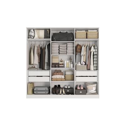 Guarda-roupa Closet 4 Gavetas Kapperberg Adapt Branco 237cm