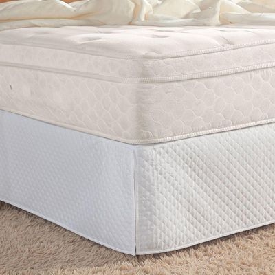 Saia Para Cama Box Casal Kinh Matelada Com Pregas Branco