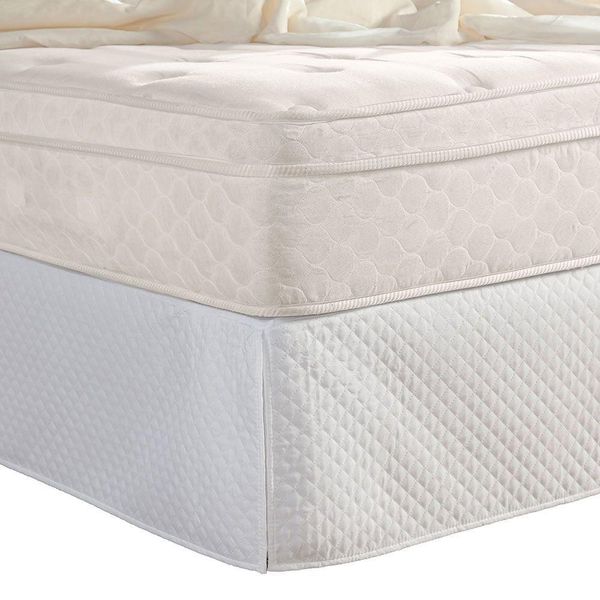 Saia Para Cama Box Casal Kinh Matelada Com Pregas Branco