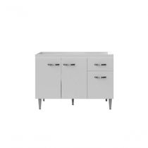 Balcão Para Pia Gabriela 120cm 3 Portas E 1 Gav - Branco