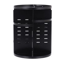 Organizador Giratório Porta Maquiagem, Cosméticos E Acessórios Preto Ou Branco 360 Graus Preto