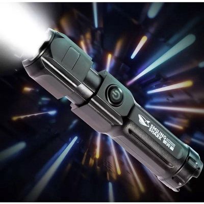 Lanterna Tática Recarregável Smiling Shark Luz Forte Led Potente Original