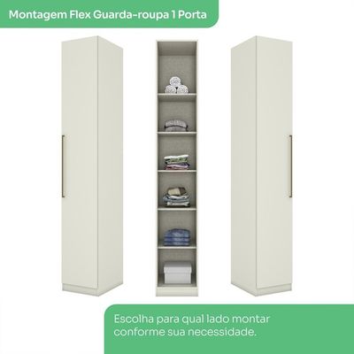 Quarto Casal Modulado 10 Portas Cm Seletto Henn Areia