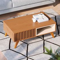 Mesa De Centro Para Sala 91 Cm Jeri Colibri Freijo Off White Matte