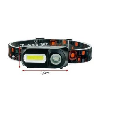 Lanterna De Cabeça Led T6 + Cob Recarregavel Longo Alcance Top 1