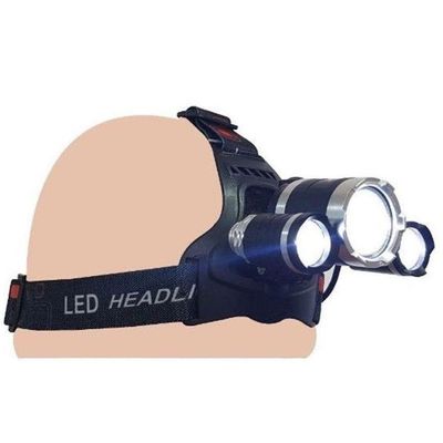 Lanterna De Cabeça Recarregável Profissional Com 3 Leds